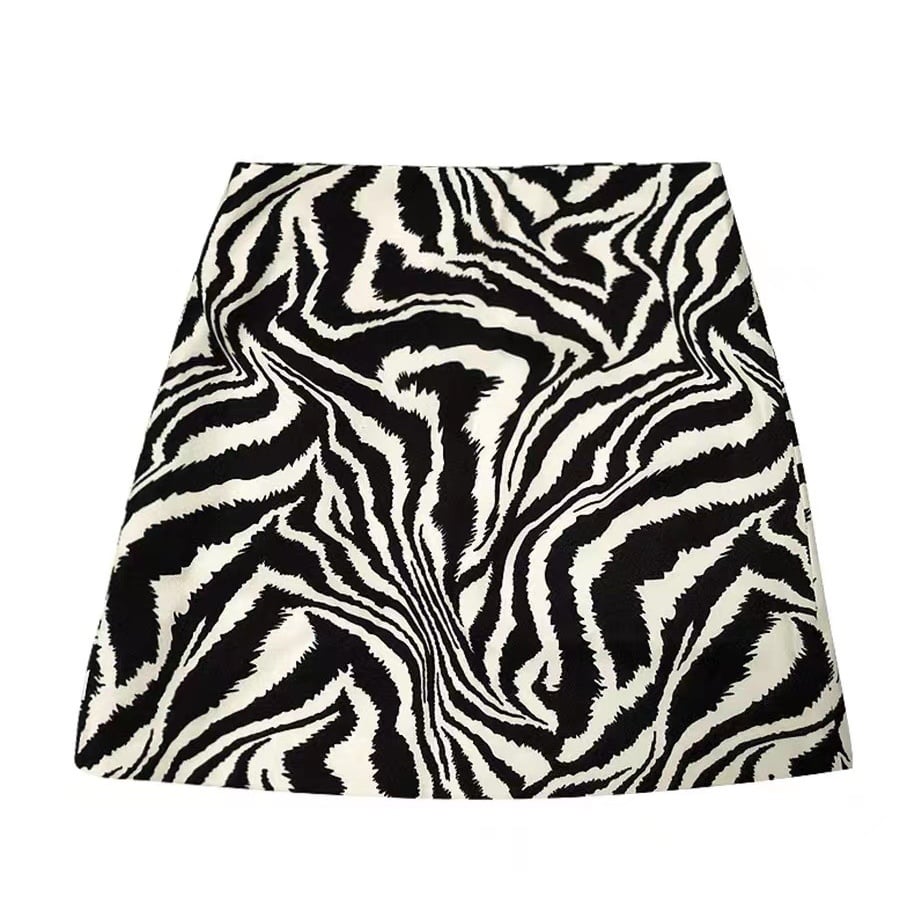 Zebra Pattern Skirt Image 6