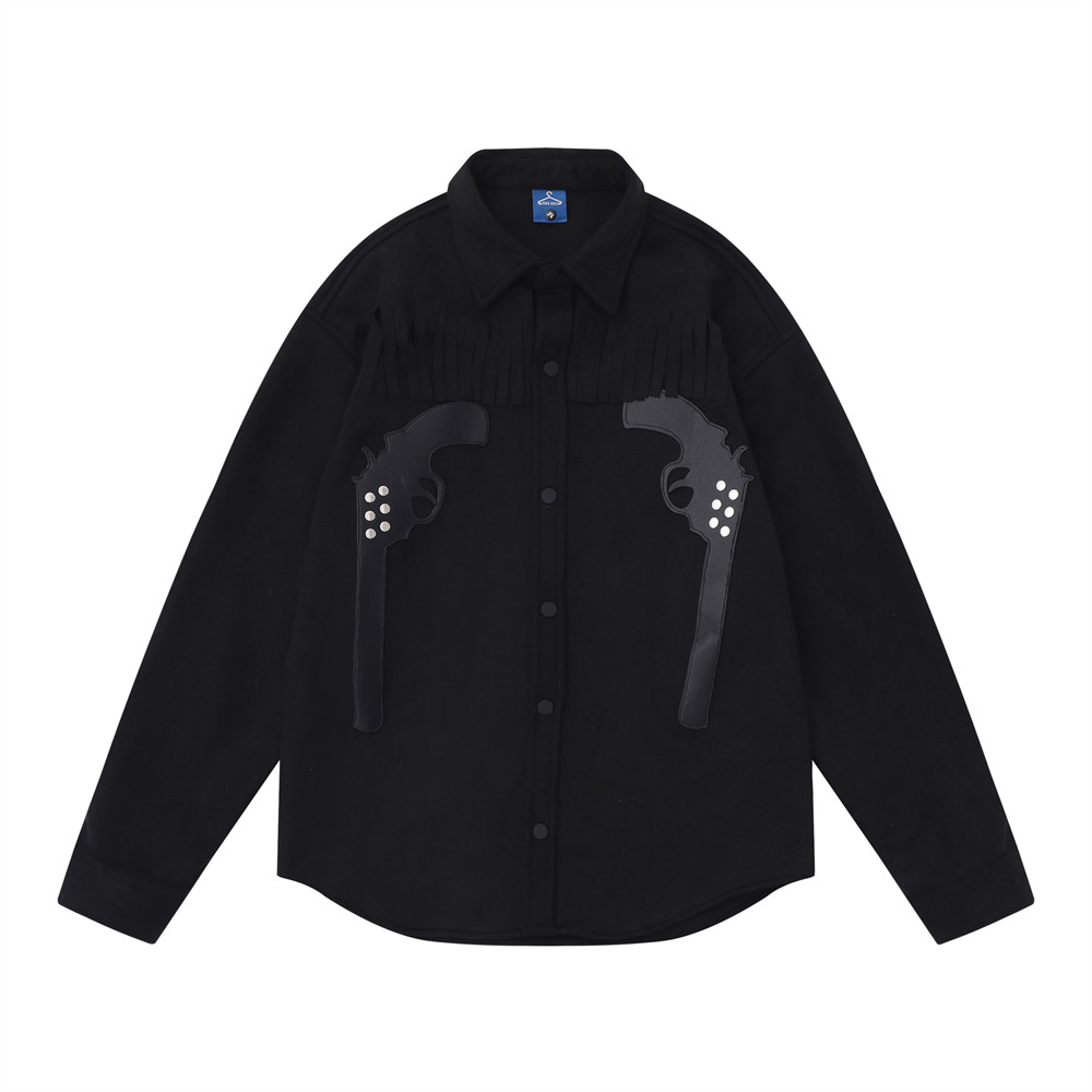 Pistol Embroidery Patch Shirt Coat