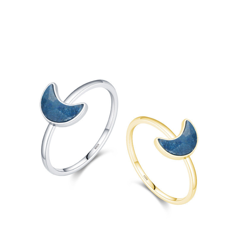 S925 Sterling Silver Blue Dongling Ring 4
