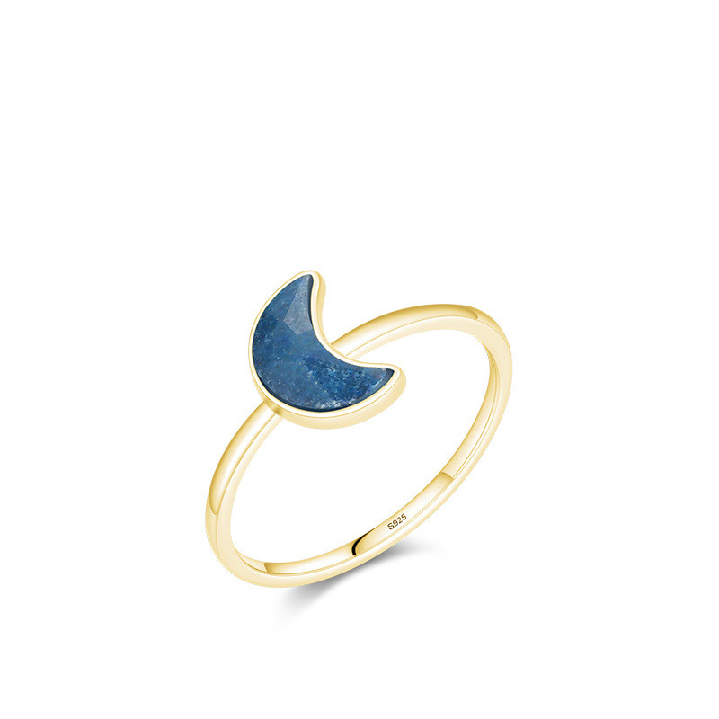 S925 Sterling Silver Blue Dongling Ring 3