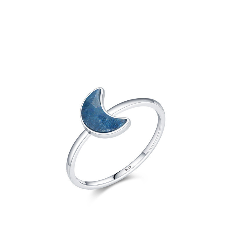 S925 Sterling Silver Blue Dongling Ring 5