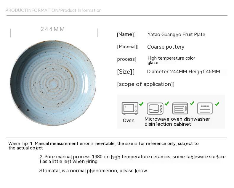 Blue Creative Round Ceramic Plate 3