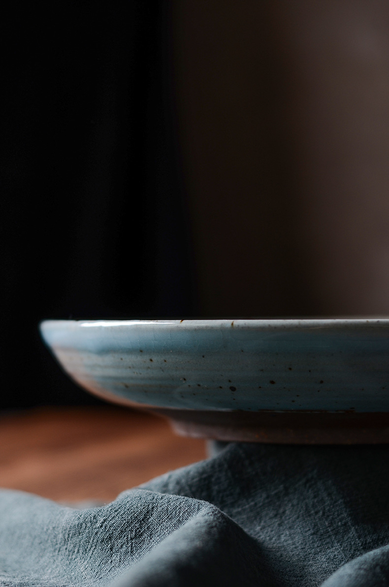 Blue Creative Round Ceramic Plate 4