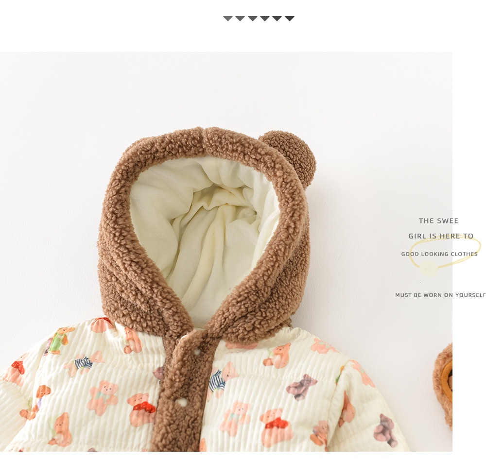 Baby Printed Winter Cotton Jacket Image 3