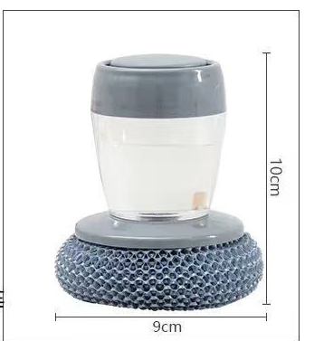 Kitchen Soap Dispensing Palm Brush Cleaner