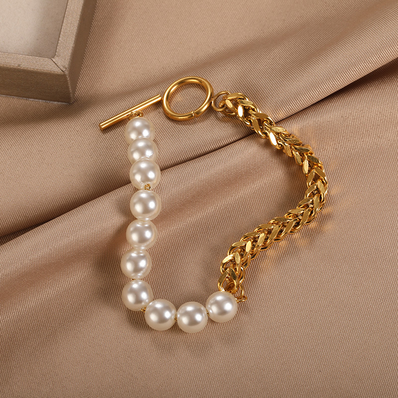 Gold OT Buckle Stainless Steel Bracelet