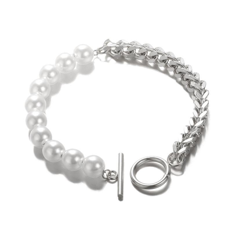 Platinum OT Buckle Stainless Steel Bracelet