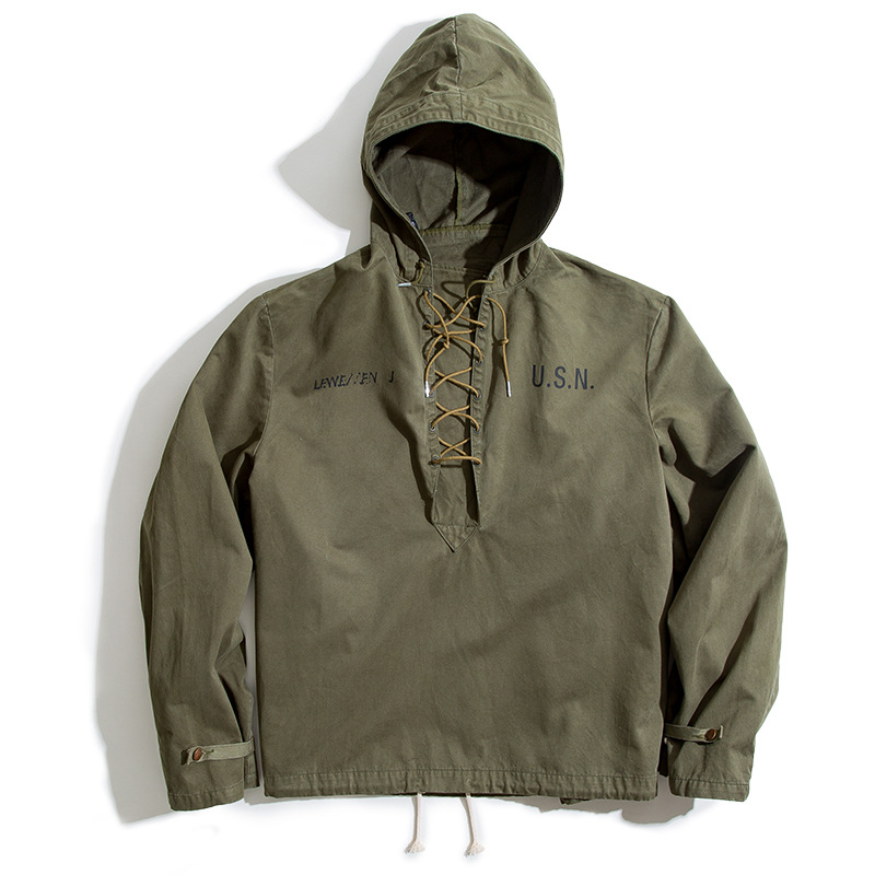 Retro Military Windbreaker Jacket Image 2