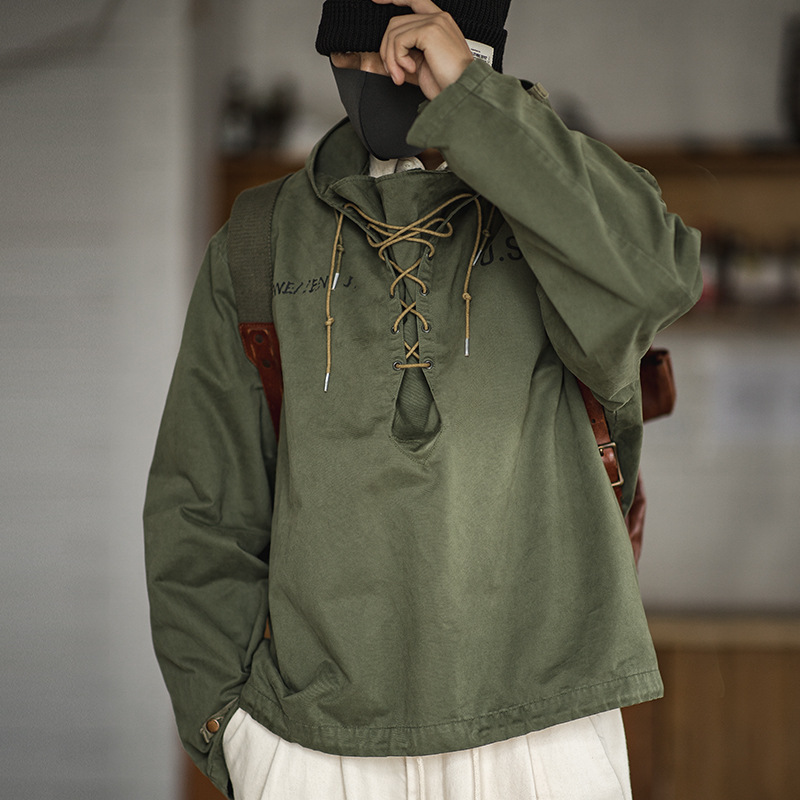 Retro Military Windbreaker Jacket Image 4