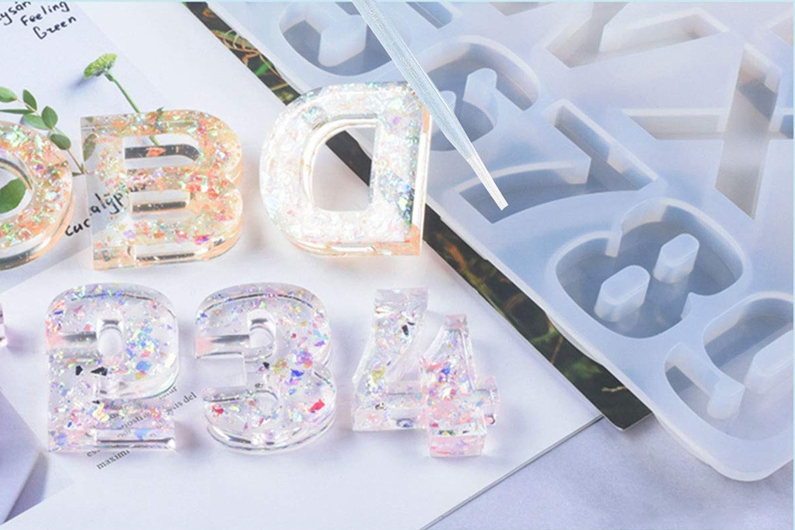 Letter Mould Keychain Epoxy Set