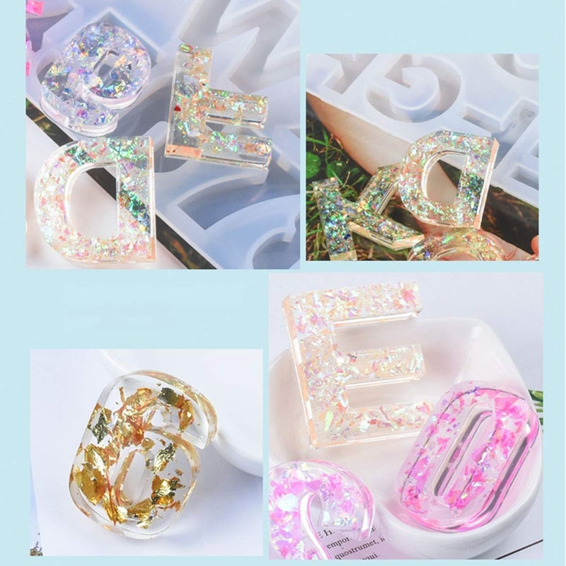 Letter Mould Keychain Epoxy Set