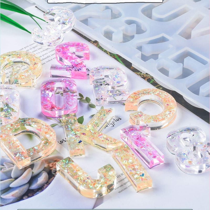 Letter Mould Keychain Epoxy Set