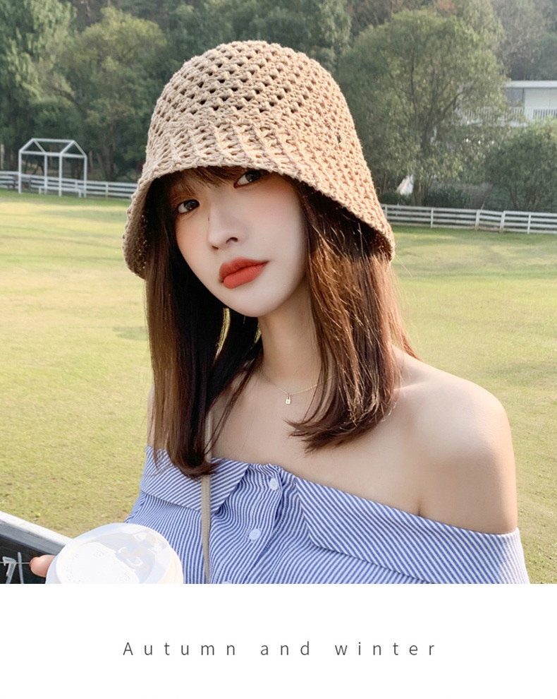Women's Spring And Summer Hollow Sun Protection Hat 3