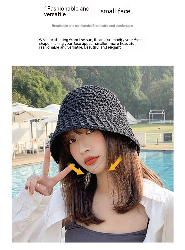 Women's Spring And Summer Hollow Sun Protection Hat 7