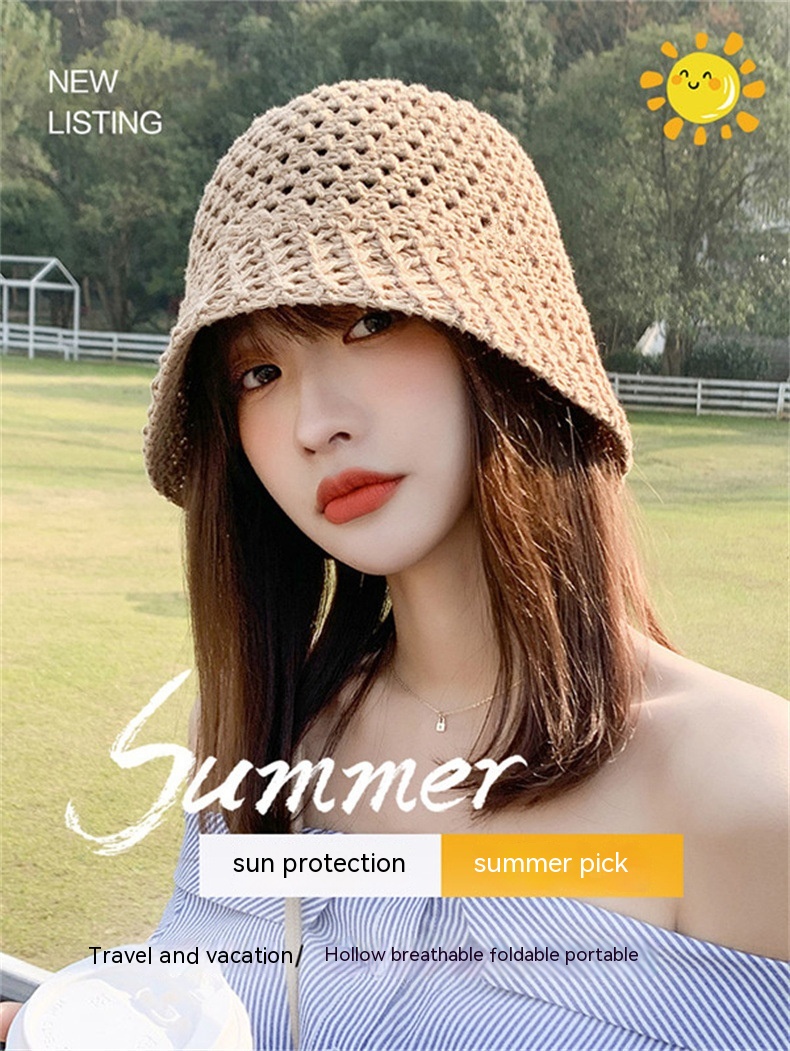 Women's Spring And Summer Hollow Sun Protection Hat 2