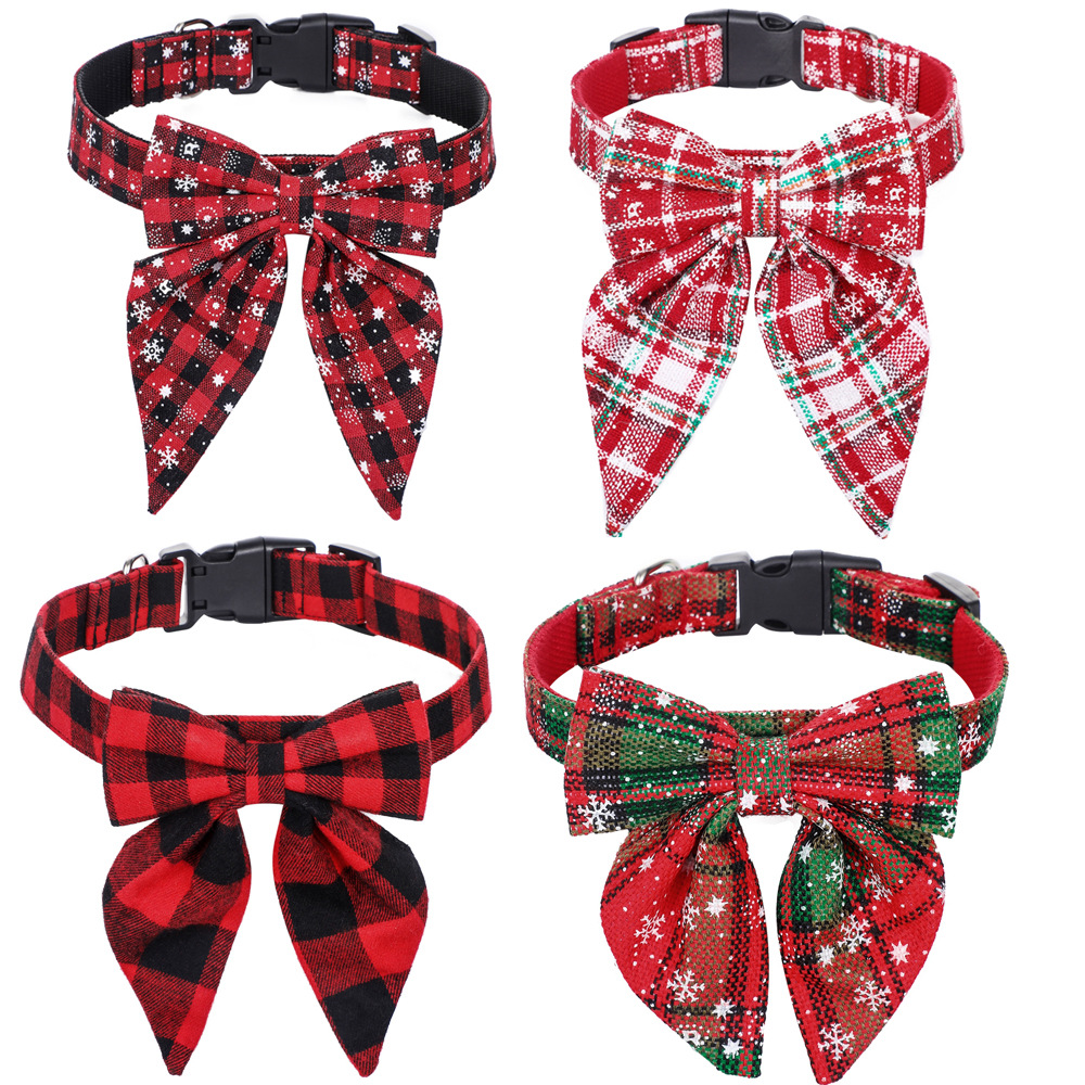 Pet Collar Bow Tie Christmas Dog 3