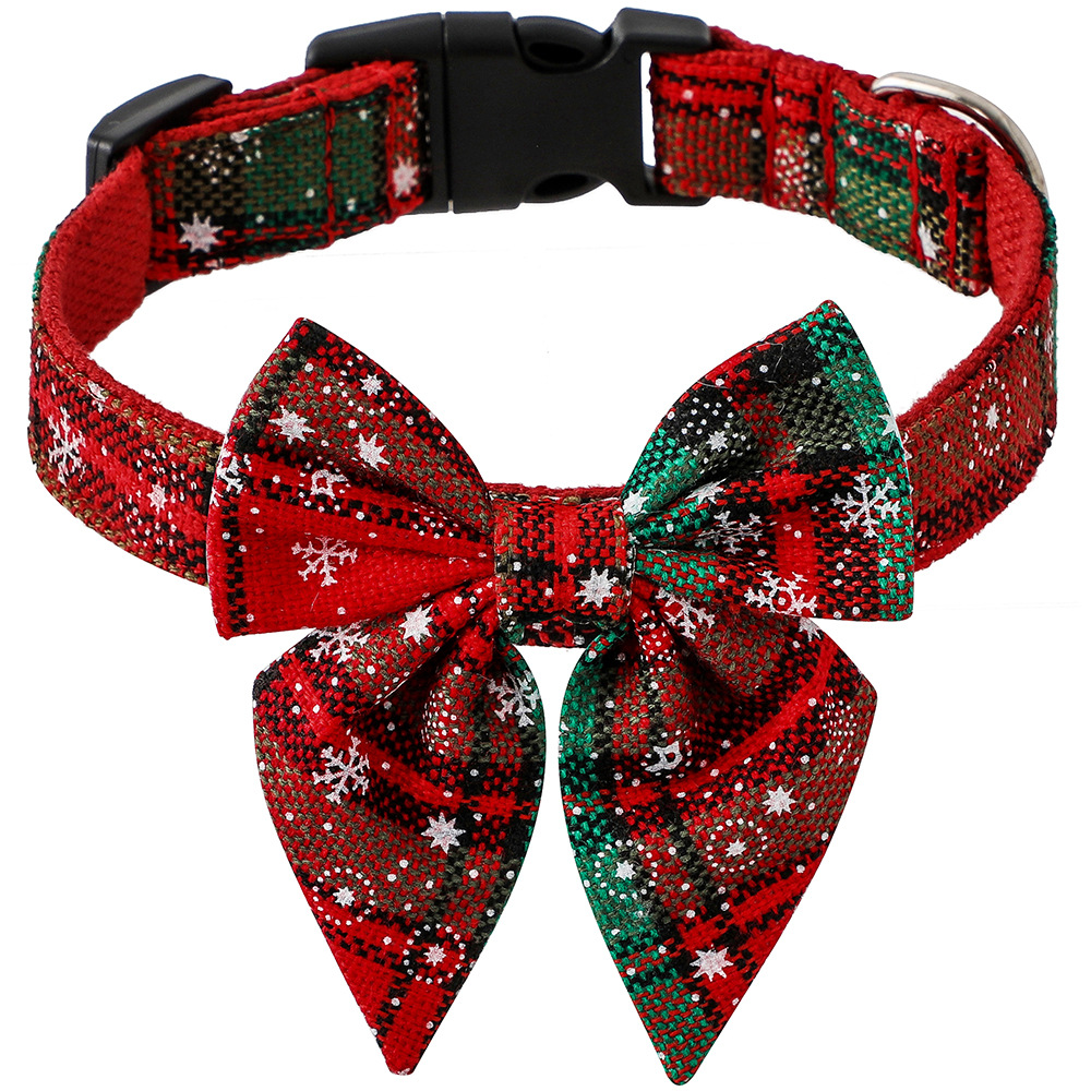 Pet Collar Bow Tie Christmas Dog 4