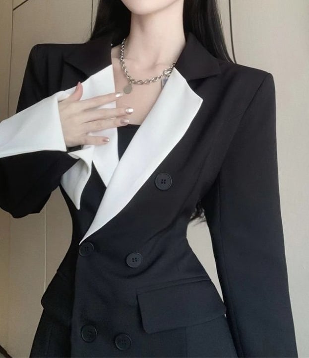 Pink and Black Dress