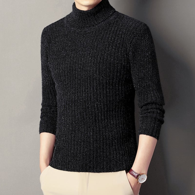 Men's Long-sleeved Ferret Sheep - Black Gray Color