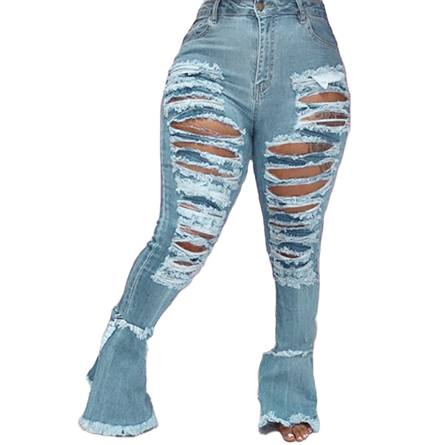 Fashionable high waisted trousers