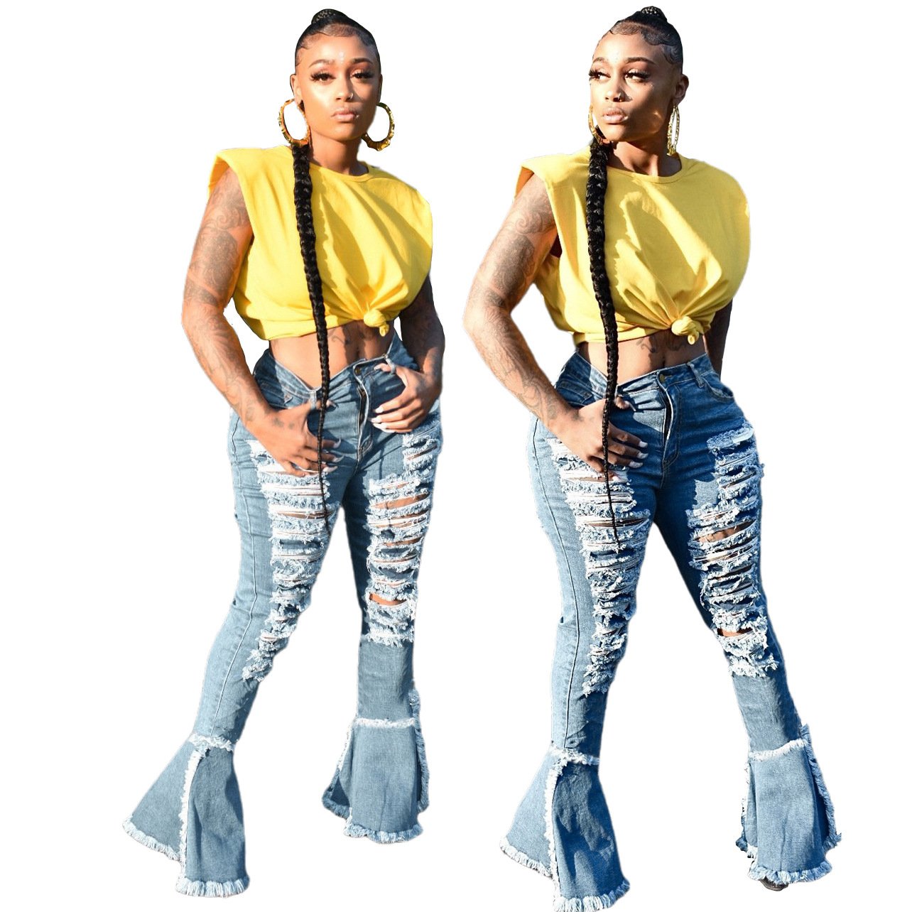 Casual look with trousers