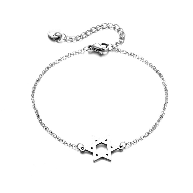 Stainless Steel Six-pointed Star Bracelet - Image 5