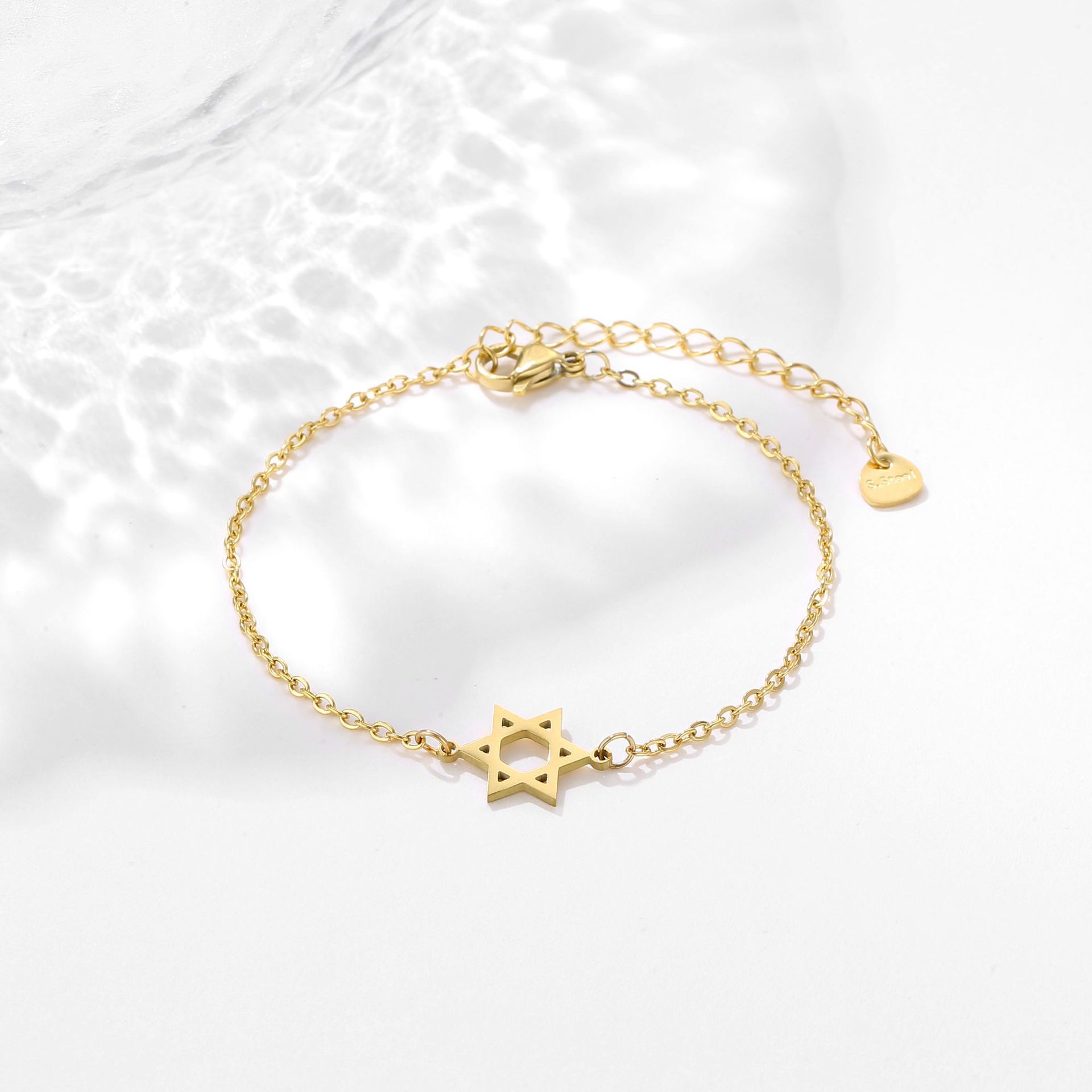 Stainless Steel Six-pointed Star Bracelet - Image 3