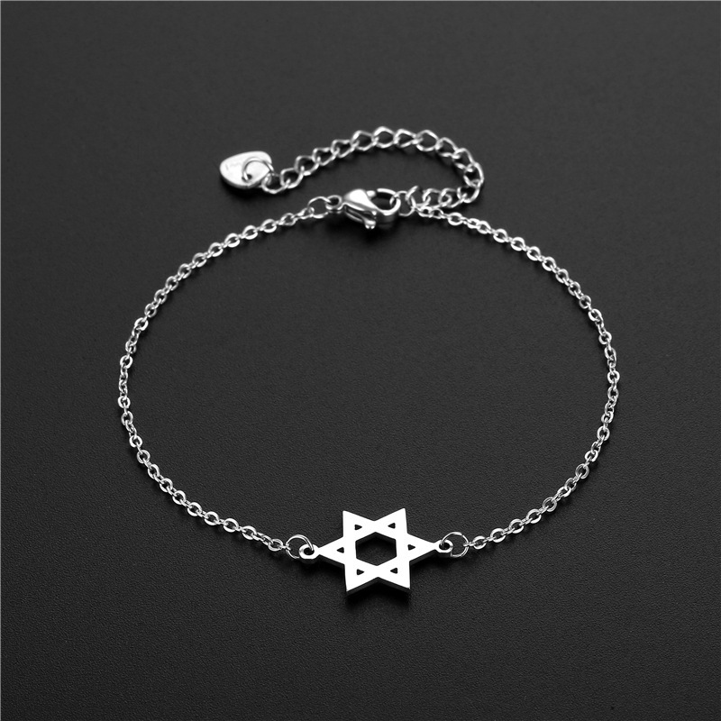 Stainless Steel Six-pointed Star Bracelet - Image 4