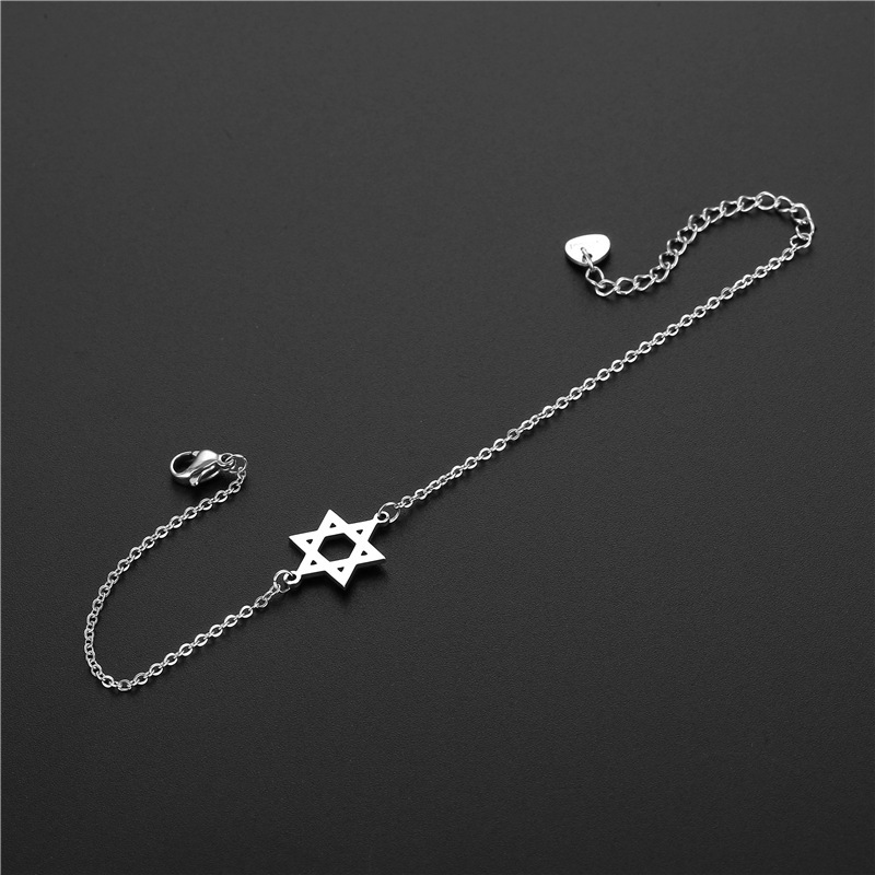 Stainless Steel Six-pointed Star Bracelet - Image 2