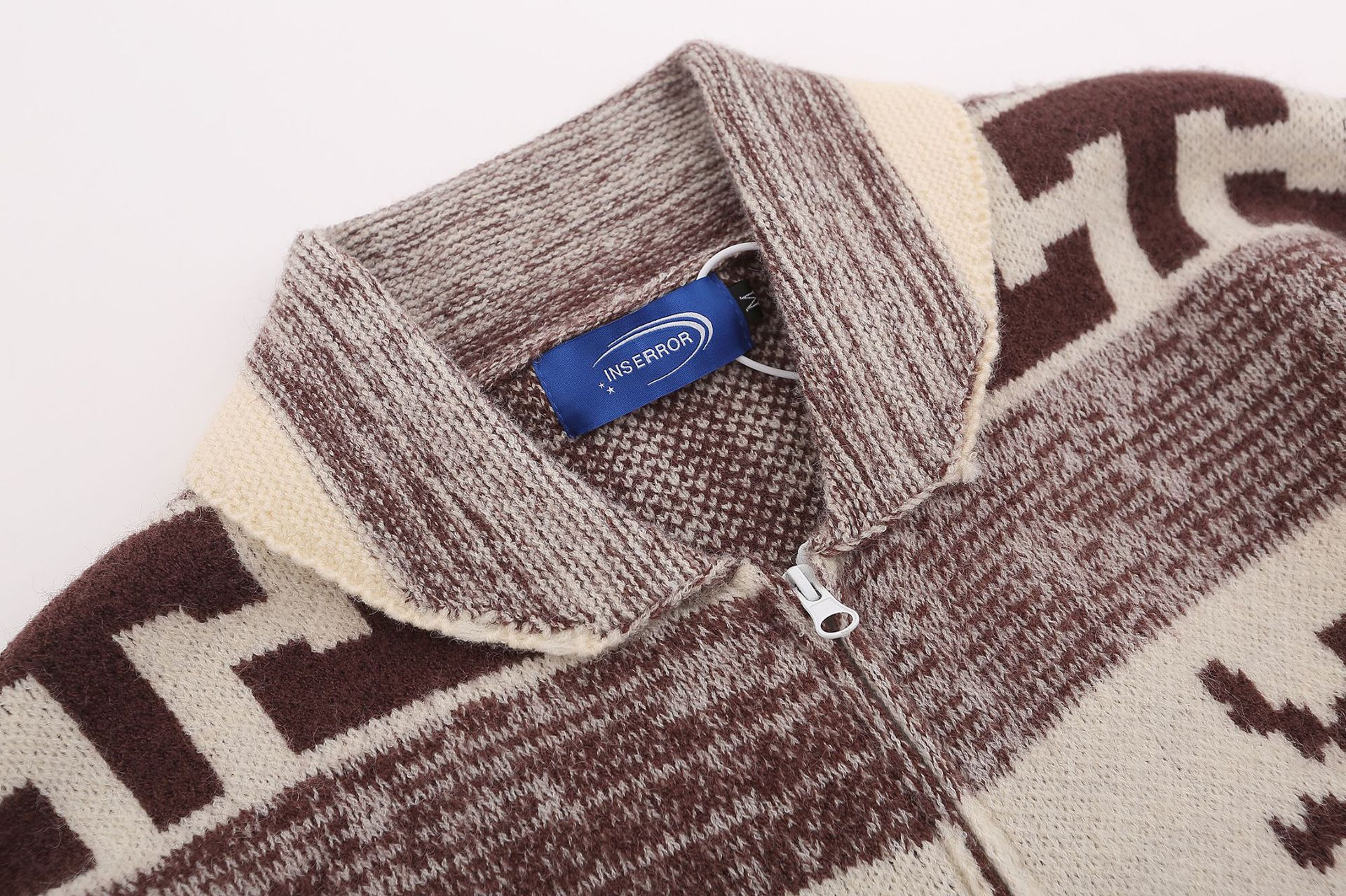 Retro Elk Jacquard Lapel Cardigan 4