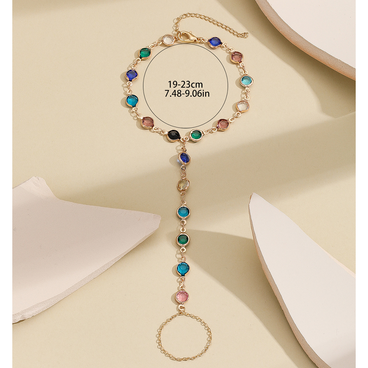 Bohemian Style Colorful Crystal Chain Bracelet 4