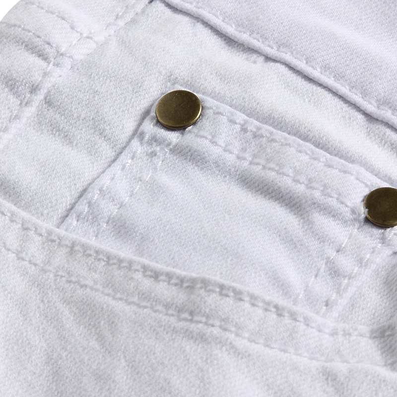 White Slim-Fit Pants Style 4