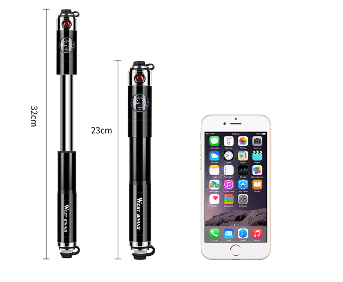 WEST BIKING Bicycle Pump Hand Image 2