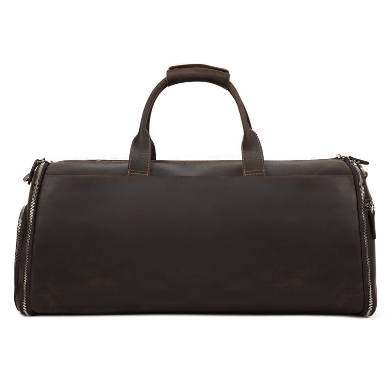 Interior of Crazy Horse Leather Retro Duffel Bag
