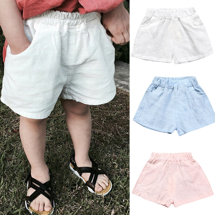 Summer Cotton Shorts - Light Blue