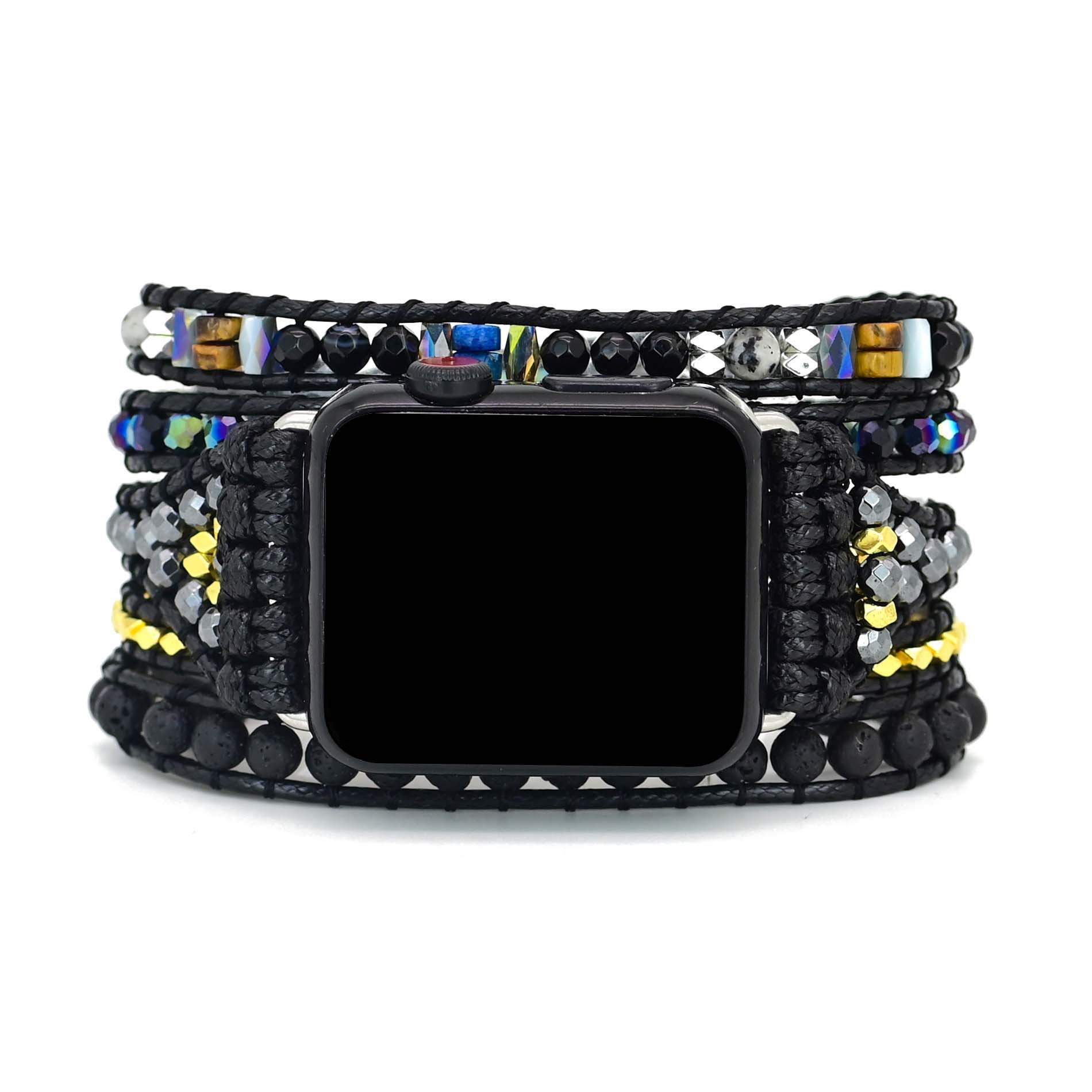 Black Retro Woven Watch Band 4