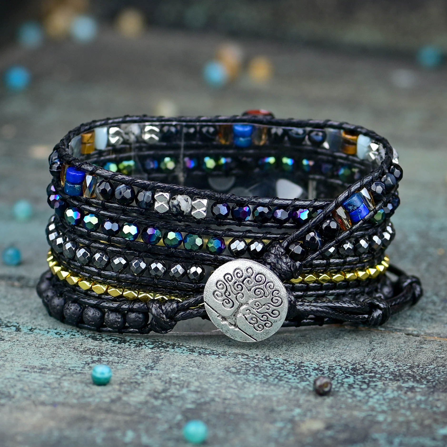 Black Retro Woven Watch Band 5