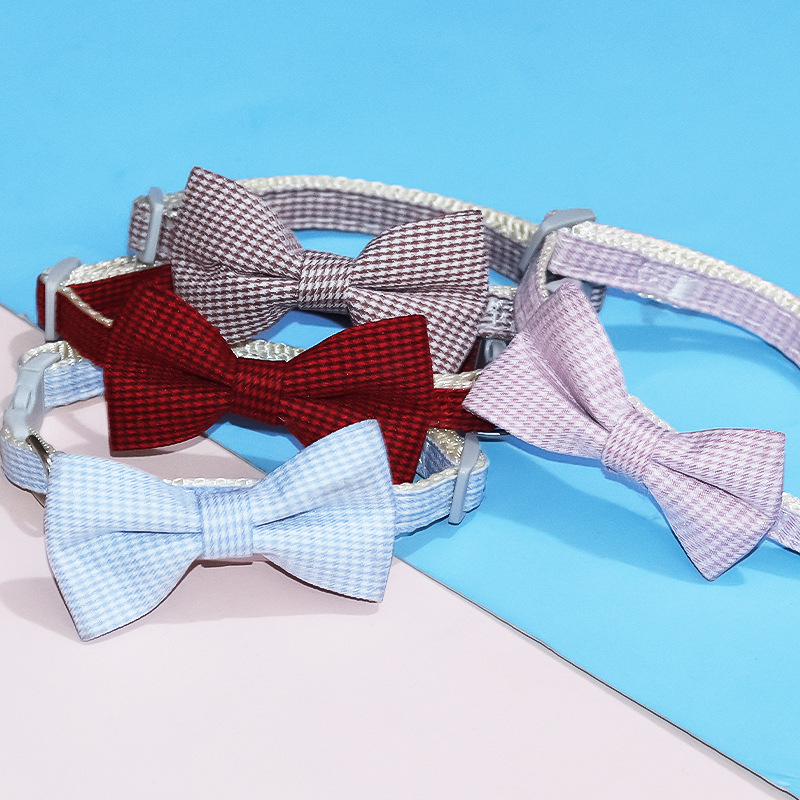 Pet Adjustable Bow Cat Collar - Brown