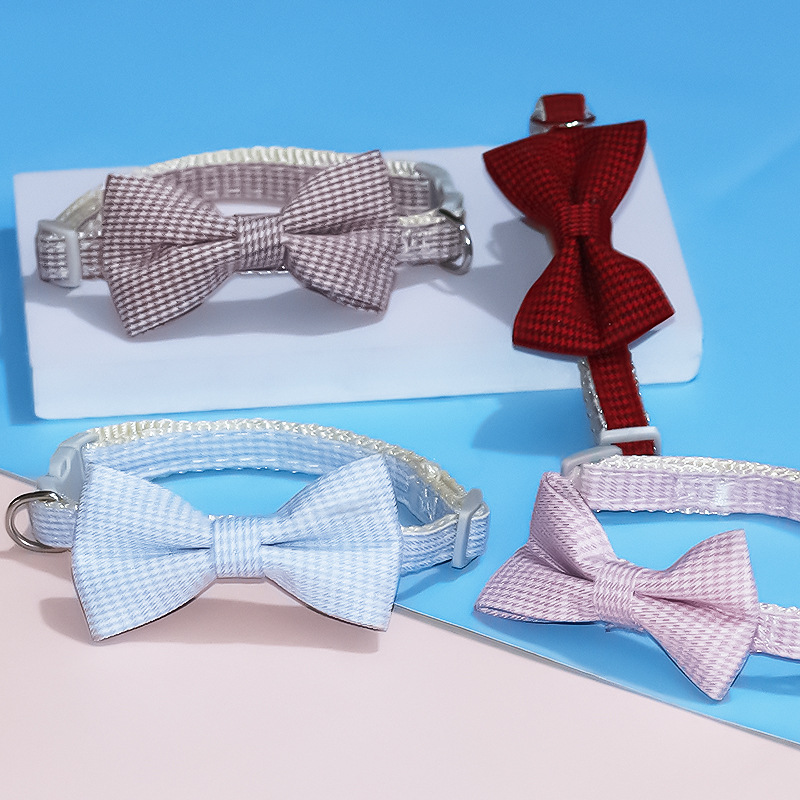 Pet Adjustable Bow Cat Collar - Elegant Design