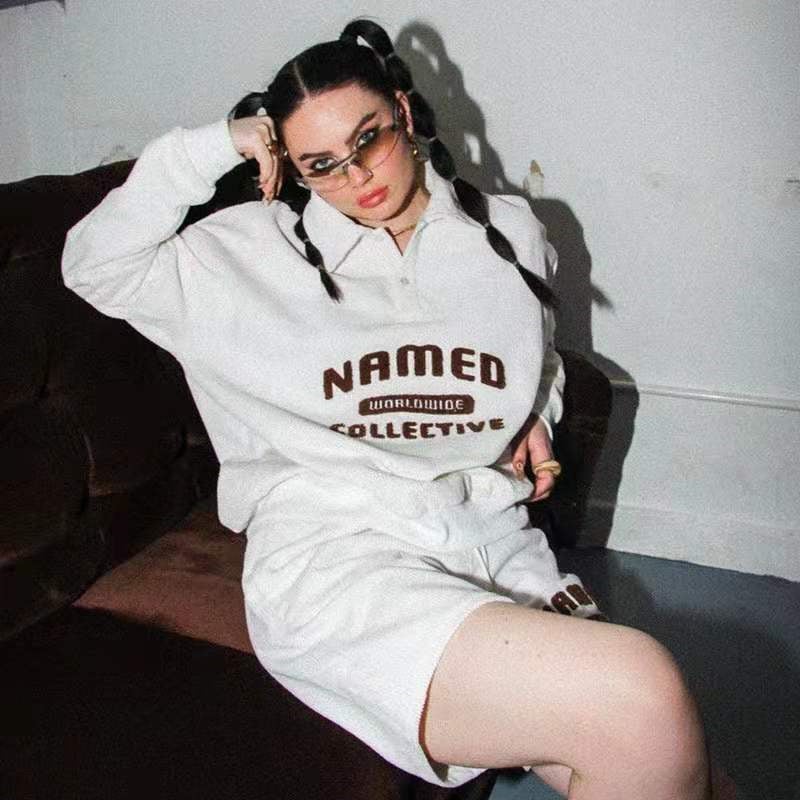 Campus Style Retro Corduroy Sweater Image 5