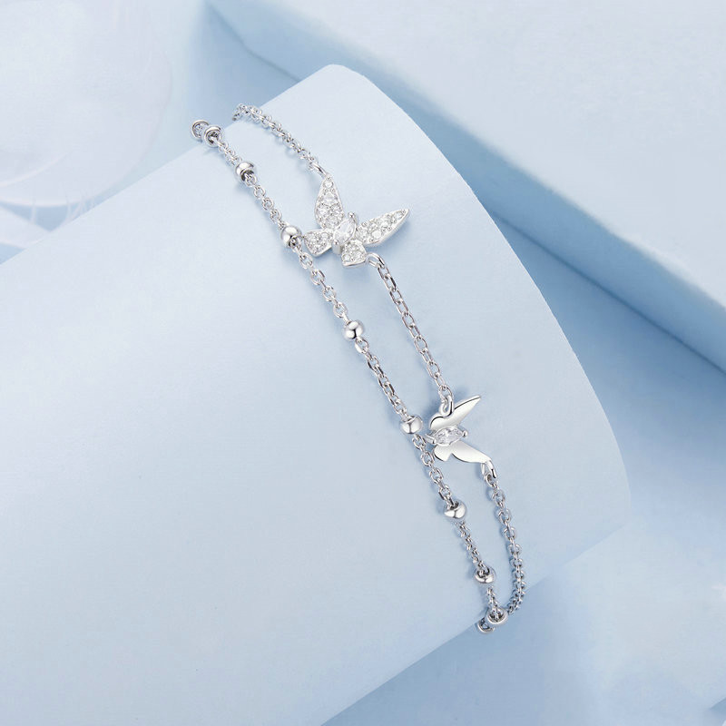 Women's Fashion Double-layer Butterfly Bracelet 4