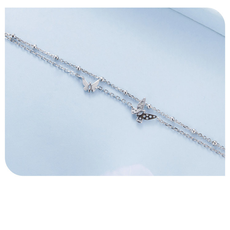 Women's Fashion Double-layer Butterfly Bracelet 1