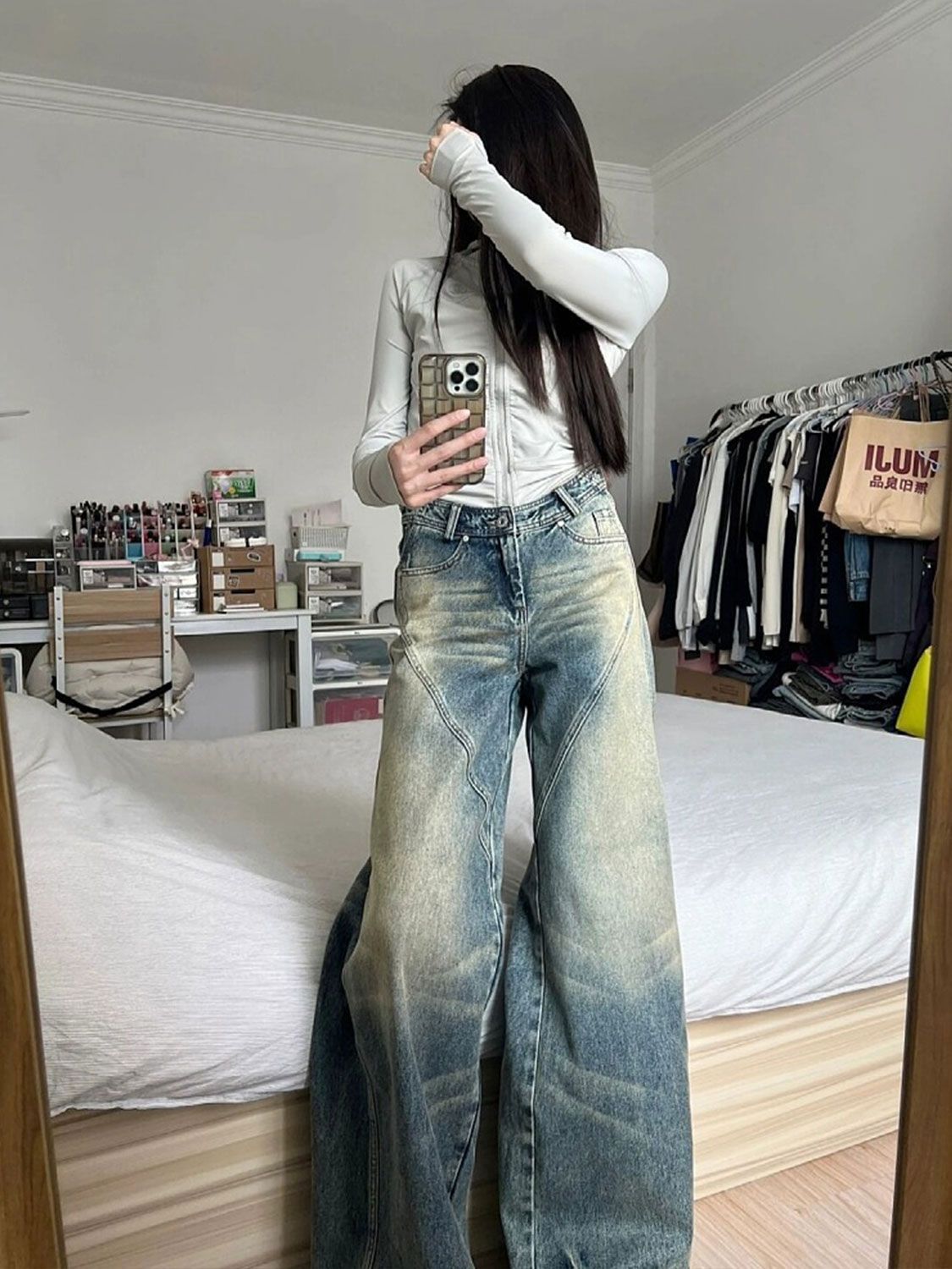 American Retro Hot Girl Jeans Street 6