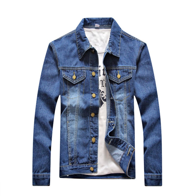 Korean Style Slim Men's Denim Jacket 6