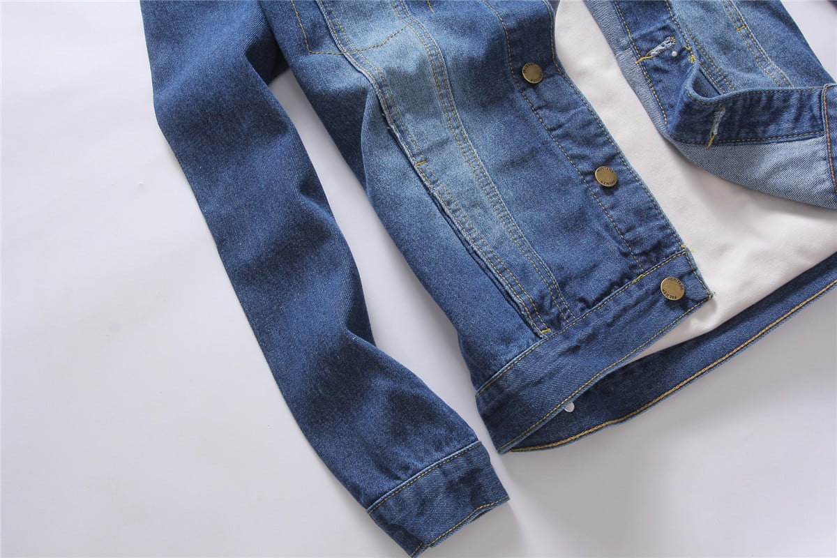 Korean Style Slim Men's Denim Jacket 4