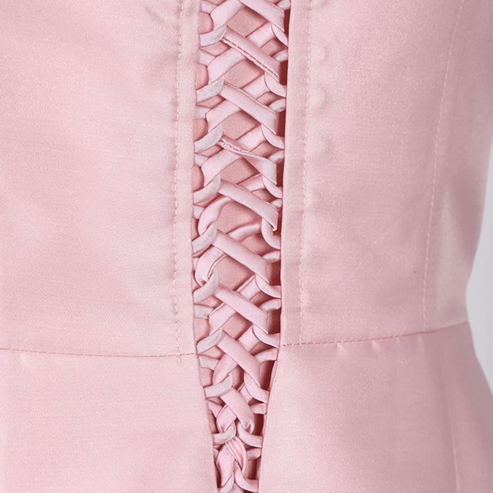 Pink Cold-Shoulder Dress
