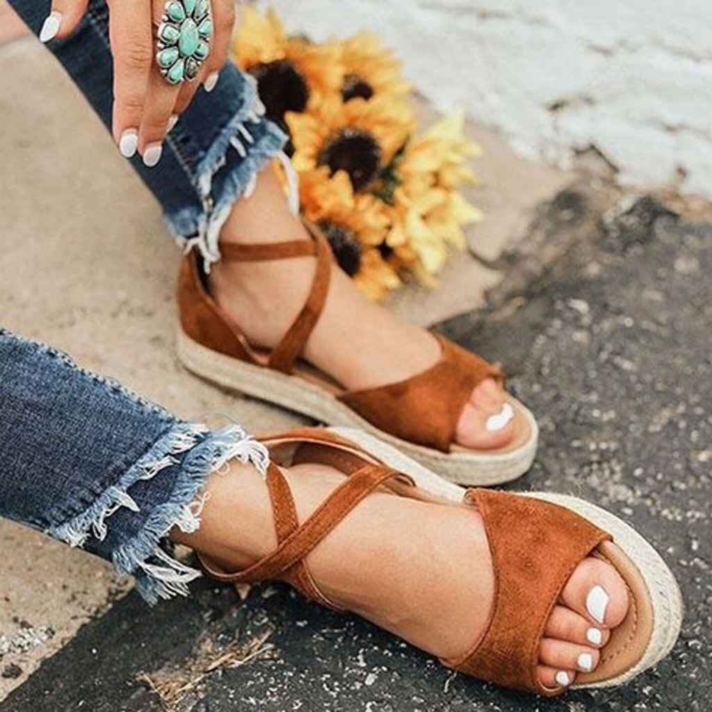 Hemp Rope Platform Shoes Fish Mouth Sandals - Image 4