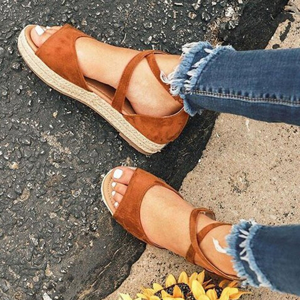 Hemp Rope Platform Shoes Fish Mouth Sandals - Image 3