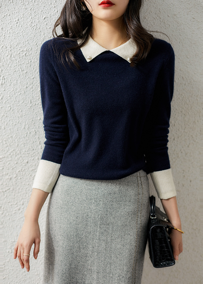 Fashion Beaded Woolen Sweater - Image 1