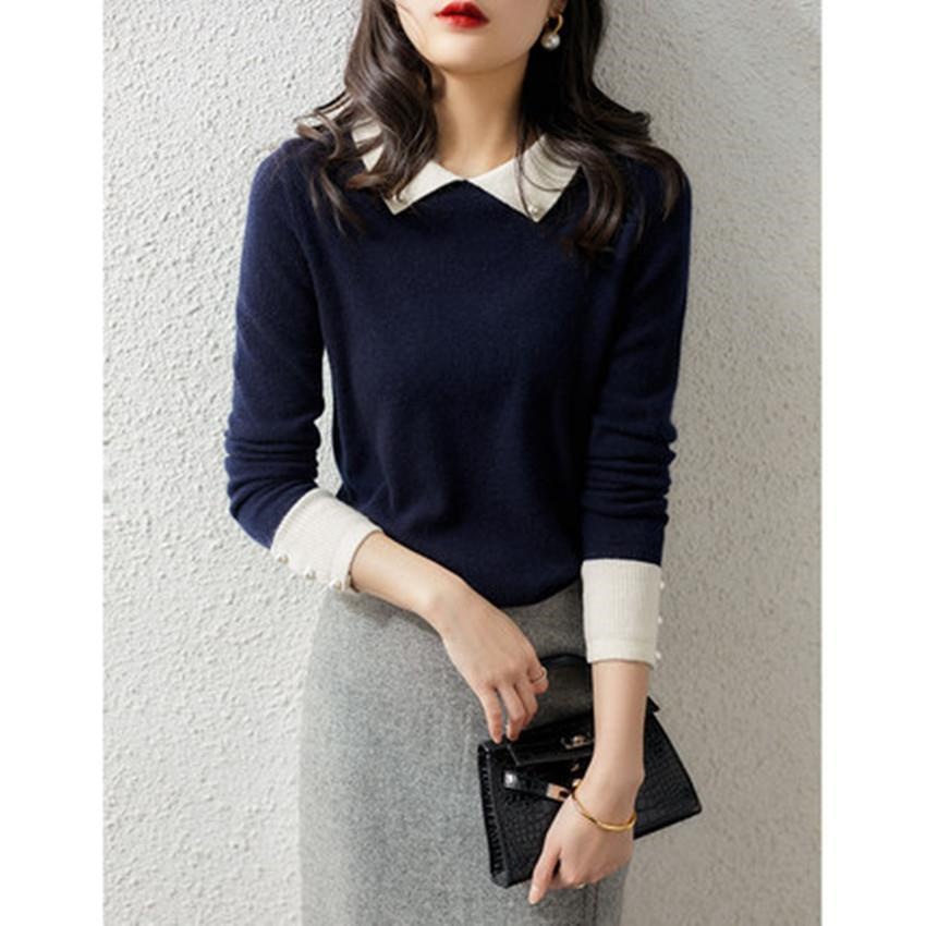 Fashion Beaded Woolen Sweater - Image 2